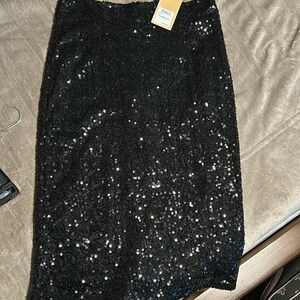 Halogen midi length sequin skirt